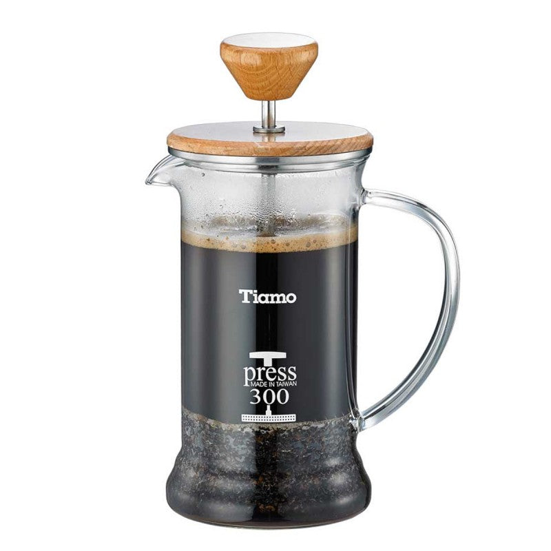 Tiamo French Press with Wooden Lid